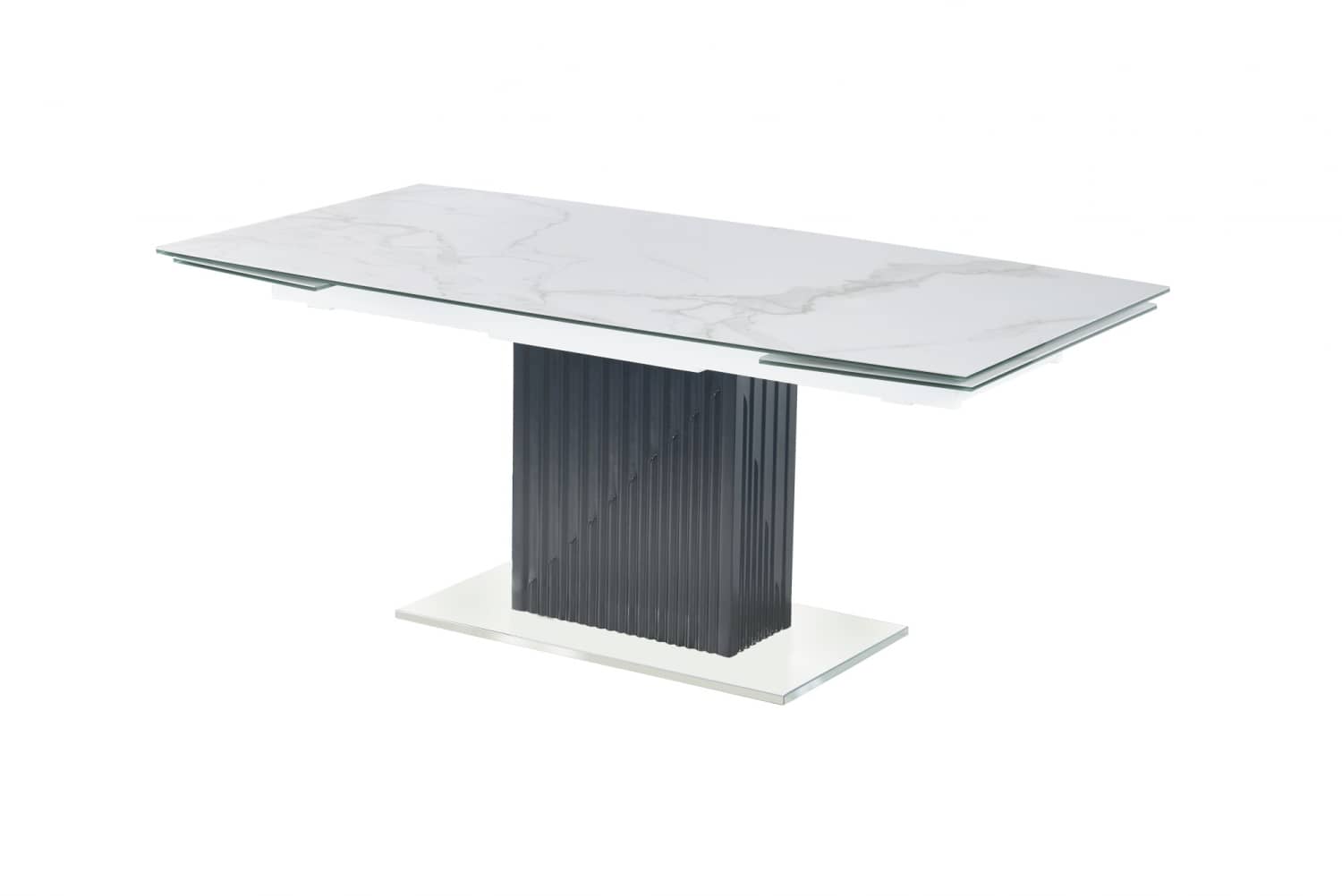 Стол обеденный раскладной Хлое MC22027DT, 180(260)х95х76 см, белый мрамор - изображение 1