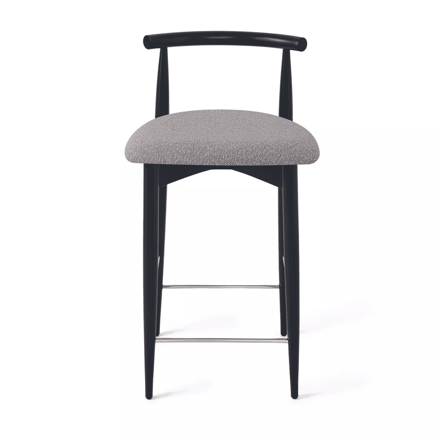 Полубарный стул Karl, бук натуральный черный, серый - изображение 1