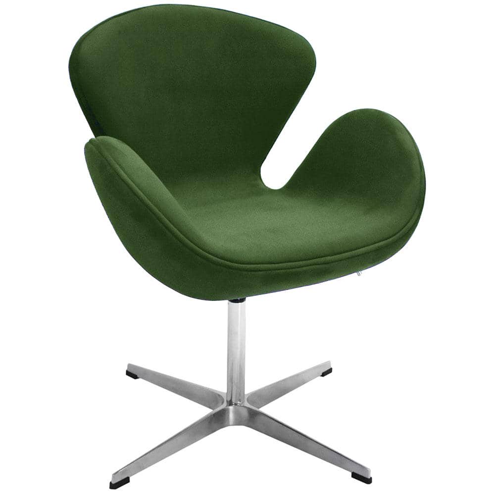 Кресло SWAN CHAIR зеленый, искусственная замша - изображение 1