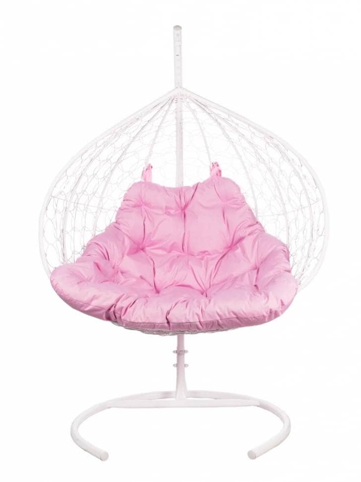 Двойное подвесное кресло FP 0272 розовая подушка - изображение 2