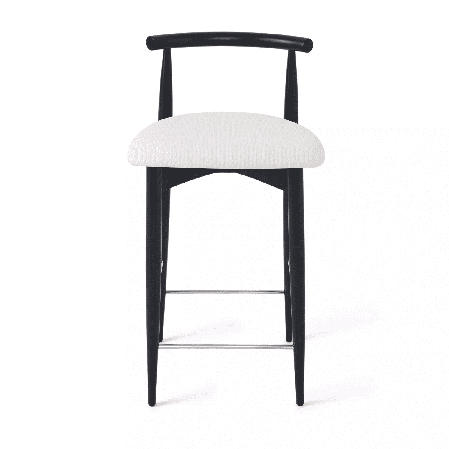 Полубарный стул Karl, бук натуральный черный, белый - изображение 1