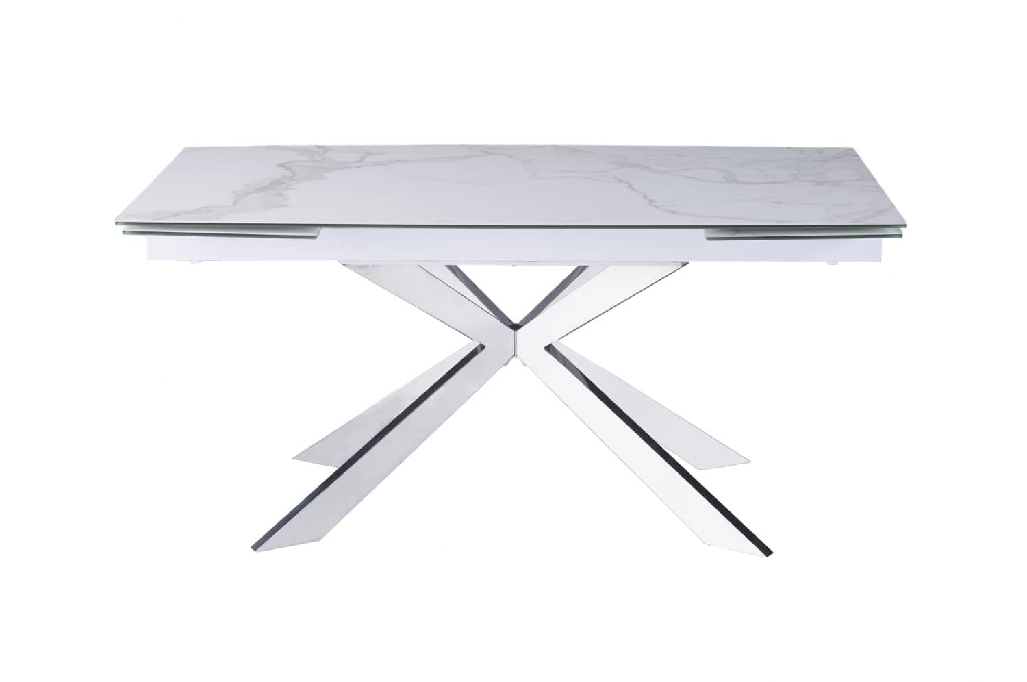Стол обеденный раскладной Иллюзион MC22026DT, 160(240)х90х76 см, белый мрамор - изображение 1