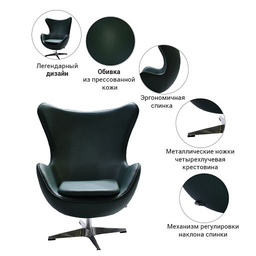 Кресло EGG STYLE CHAIR зеленый - изображение 6