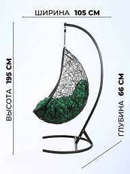Кресло подвесное FP 0224 зеленая подушка - изображение 3