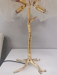 Лампа настольная с перьями FEATHER LAMP, Цвет: белый - изображение 4