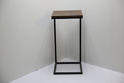 Стол в стиле лофт 35х35х71,6 см, МДФ, металл, темный - изображение 2