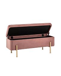 Банкетка Болейн с ящиком велюр розовый - изображение 2
