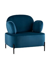 Кресло Кэнди с подлокотниками велюр синий - изображение 1