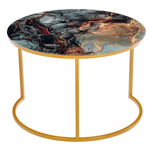 Набор кофейных столиков Tango космический с ножками матовое золото, 2шт - изображение 5