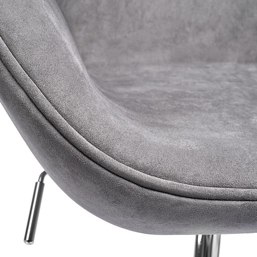 Кресло SWAN STYLE CHAIR серый, искусственная замша - изображение 5