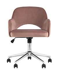 Кресло компьютерное Кларк велюр розовый - изображение 3