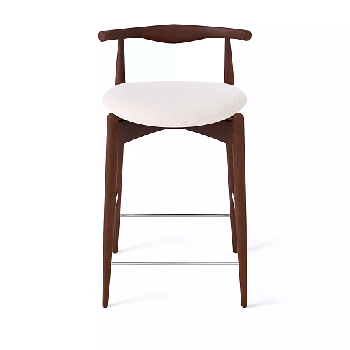 Полубарный стул Hans, бук натуральный коричневый, белый - изображение 1