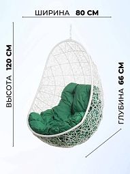 Кресло подвесное FP 0230 Без стойки Зеленая подушка - изображение 2