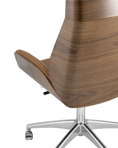 Кресло руководителя TopChairs Crown коричневое - изображение 7
