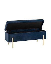 Банкетка Болейн с ящиком велюр синий - изображение 2
