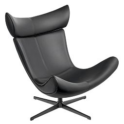 Кресло TORO чёрный, натуральная кожа - изображение 1