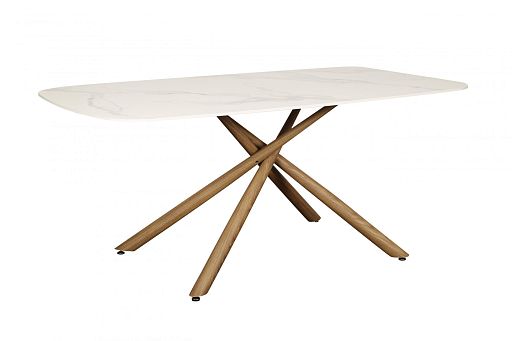 Стол обеденный Неаполь160 TW-1162-T-1,160x90x76 см, белый мрамор - изображение 1