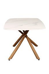 Стол обеденный Неаполь160 TW-1162-T-1,160x90x76 см, белый мрамор - изображение 3