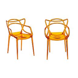 Комплект из 2-х стульев Masters прозрачный оранжевый - изображение 1