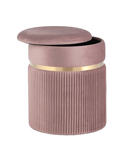 Пуф Миранда с ящиком велюр розовый - изображение 2