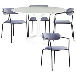 Обеденная группа стол FR 0222 и 4 стула FR 0370 - изображение 1