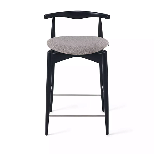 Полубарный стул Hans, бук натуральный черный, серый - изображение 1