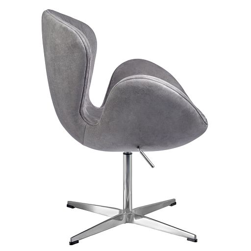 Кресло SWAN STYLE CHAIR серый, искусственная замша - изображение 2