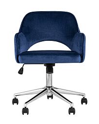 Кресло компьютерное Кларк велюр синий - изображение 2