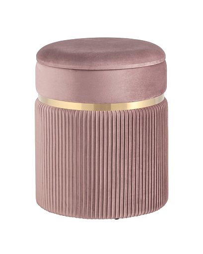 Пуф Миранда с ящиком велюр розовый - изображение 1