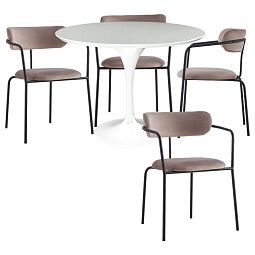 Обеденная группа стол FR 0220 и 4 стула FR 0548 - изображение 1