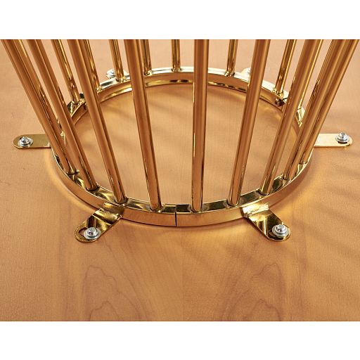 Стол Liverpool диам.110см, шпон орех лучевой набор, с золотистыми ножками - изображение 6