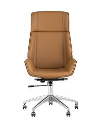 Кресло руководителя TopChairs Crown коричневое - изображение 3