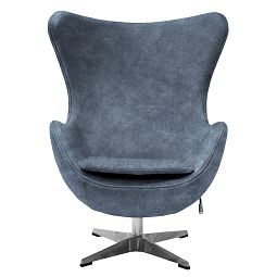 Кресло EGG STYLE CHAIR тёмно-серый, искусственная замша - изображение 2