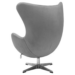 Кресло EGG STYLE CHAIR серый, искусственная замша - изображение 5