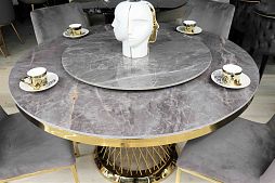 Стол обеденный Мелоди DT-018.1, 130х130х75 см,  серый мрамор - изображение 2