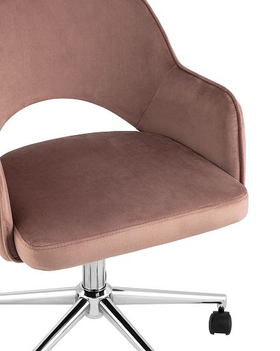 Кресло компьютерное Кларк велюр розовый - изображение 2