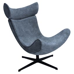 Кресло TORO тёмно-серый, искусственная замша - изображение 1