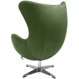 Кресло EGG STYLE CHAIR зеленый, искусственная замша - изображение 5