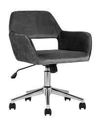 Кресло офисное Ross велюр серый - изображение 1
