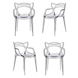 Комплект из 4-х стульев Masters прозрачный - изображение 1
