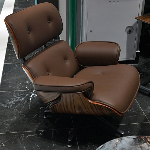 Кресло EAMES LOUNGE CHAIR и оттоманка EAMES LOUNGE CHAIR коричневые - изображение 5