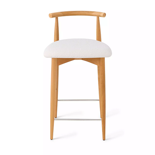 Полубарный стул Karl, бук натуральный, белый - изображение 2
