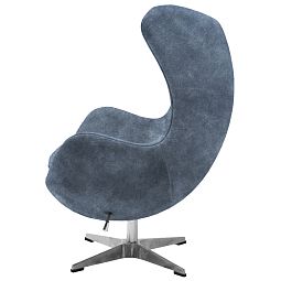 Кресло EGG STYLE CHAIR тёмно-серый, искусственная замша - изображение 3