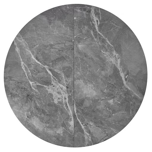 Стол Rudolf круглый раскладной 100-130x100x75см, серый керамогранит, черный - изображение 10