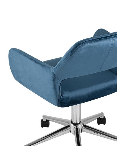 Кресло офисное Ross велюр синий - изображение 7