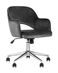 Кресло компьютерное Кларк велюр серый - изображение 1