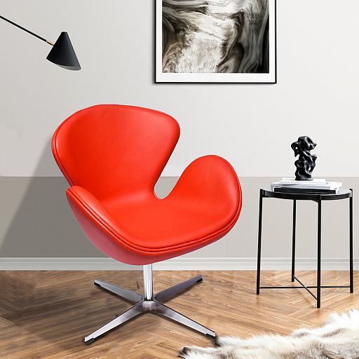 Кресло SWAN CHAIR красный кашемир - изображение 10