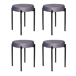 Комплект стульев-табуретов Bug серый - изображение 1