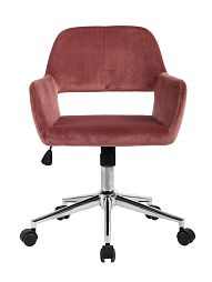 Кресло офисное Ross велюр розовый - изображение 5