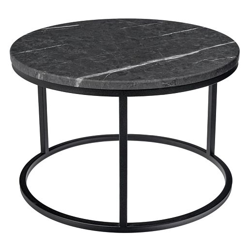 Набор кофейных столиков Tango орех и серый мрамор с чёрными ножками, 2шт - изображение 6